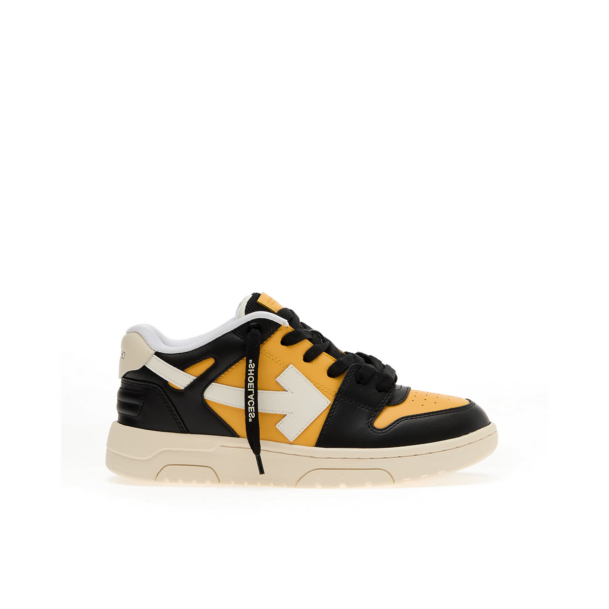 Off-White Out Of Office Kids "Ocher Yellow Black" | OBIA011S25LEA0011610