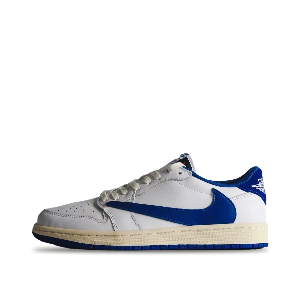 Air Jordan 1 Retro Low OG SP Fragment x Travis Scott "Sail Military Blue" | DM7866-104