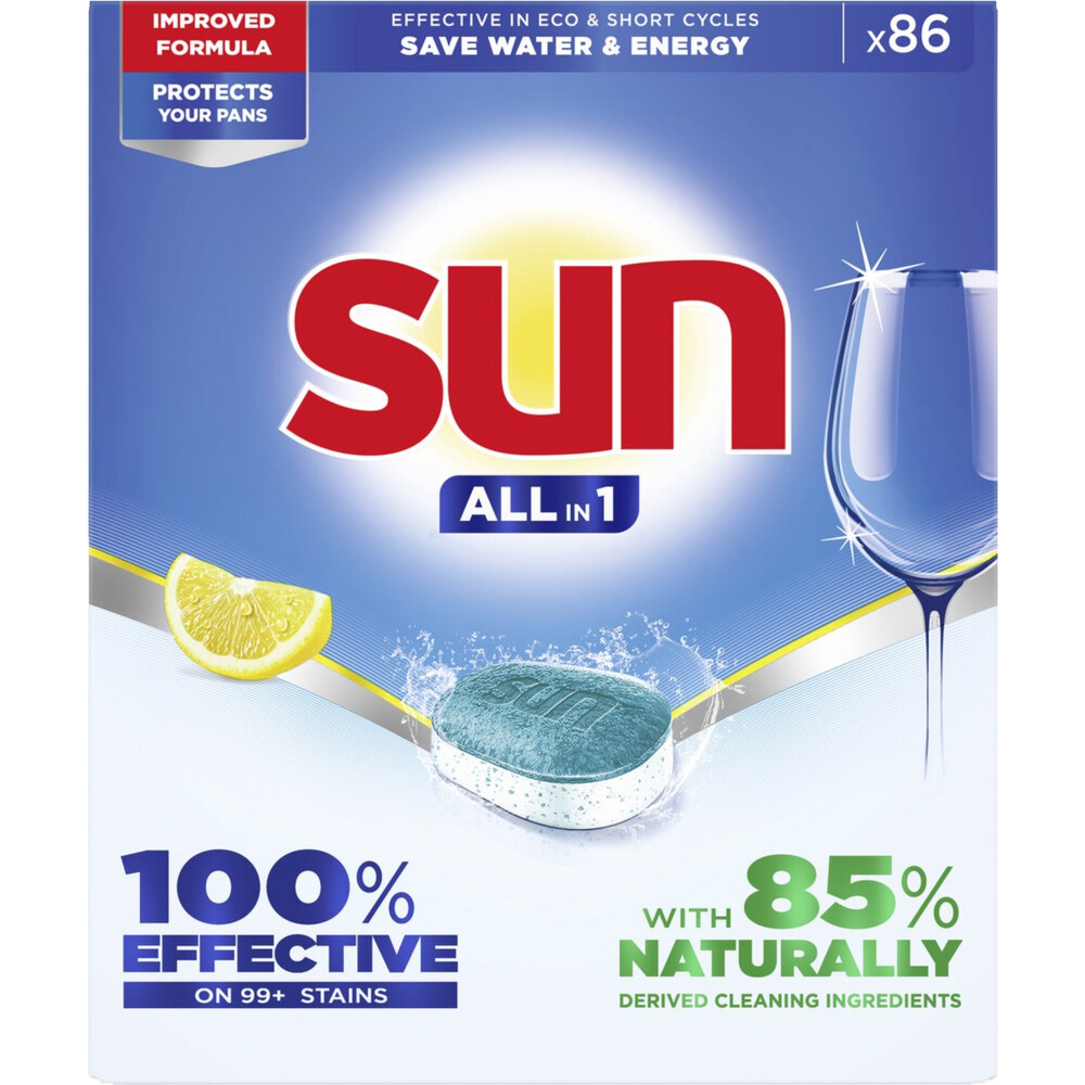 Sun All-in-1 Lemon - 86 vaatwastabletten