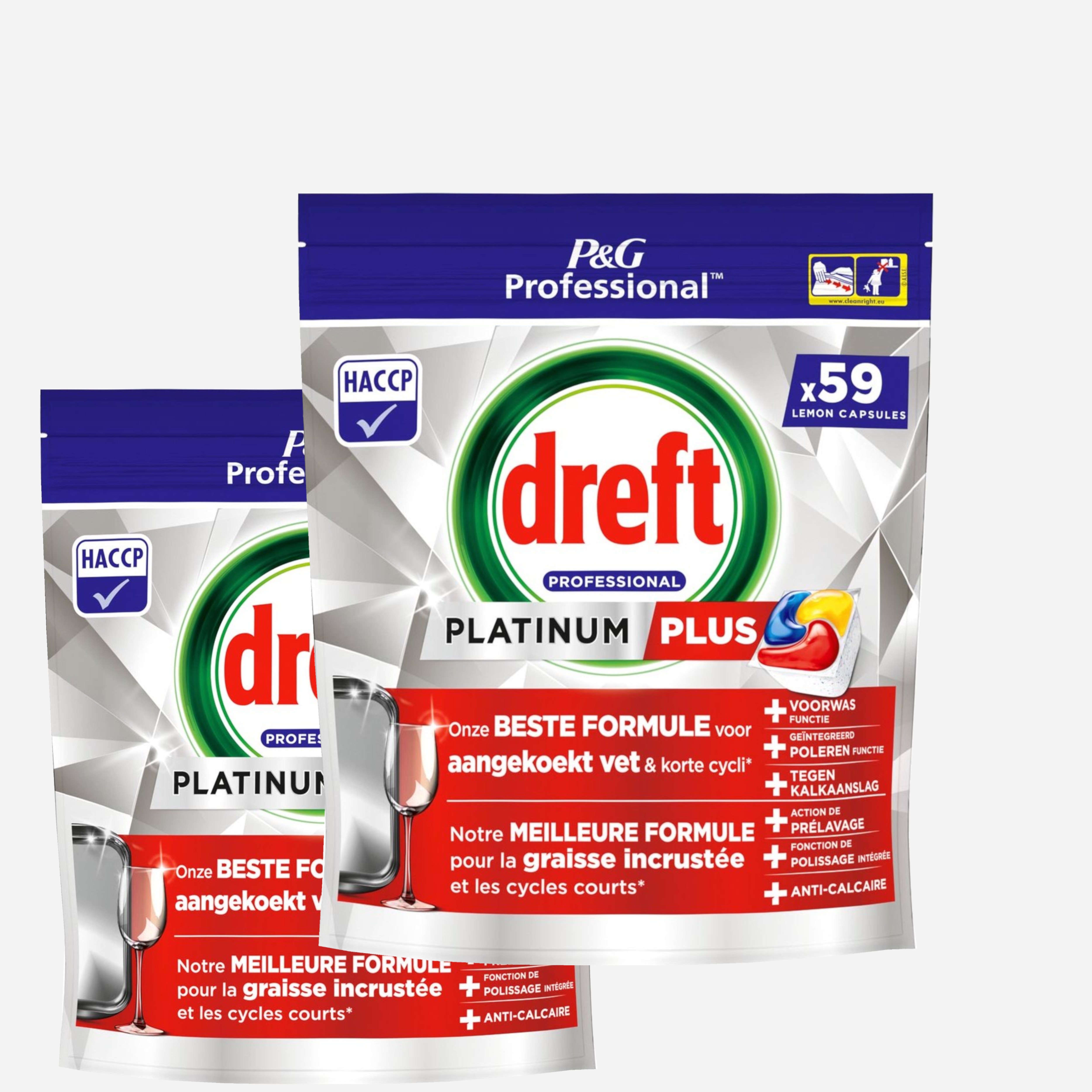 Dreft Platinum Plus Lemon All in 1 - 118 vaatwastabletten