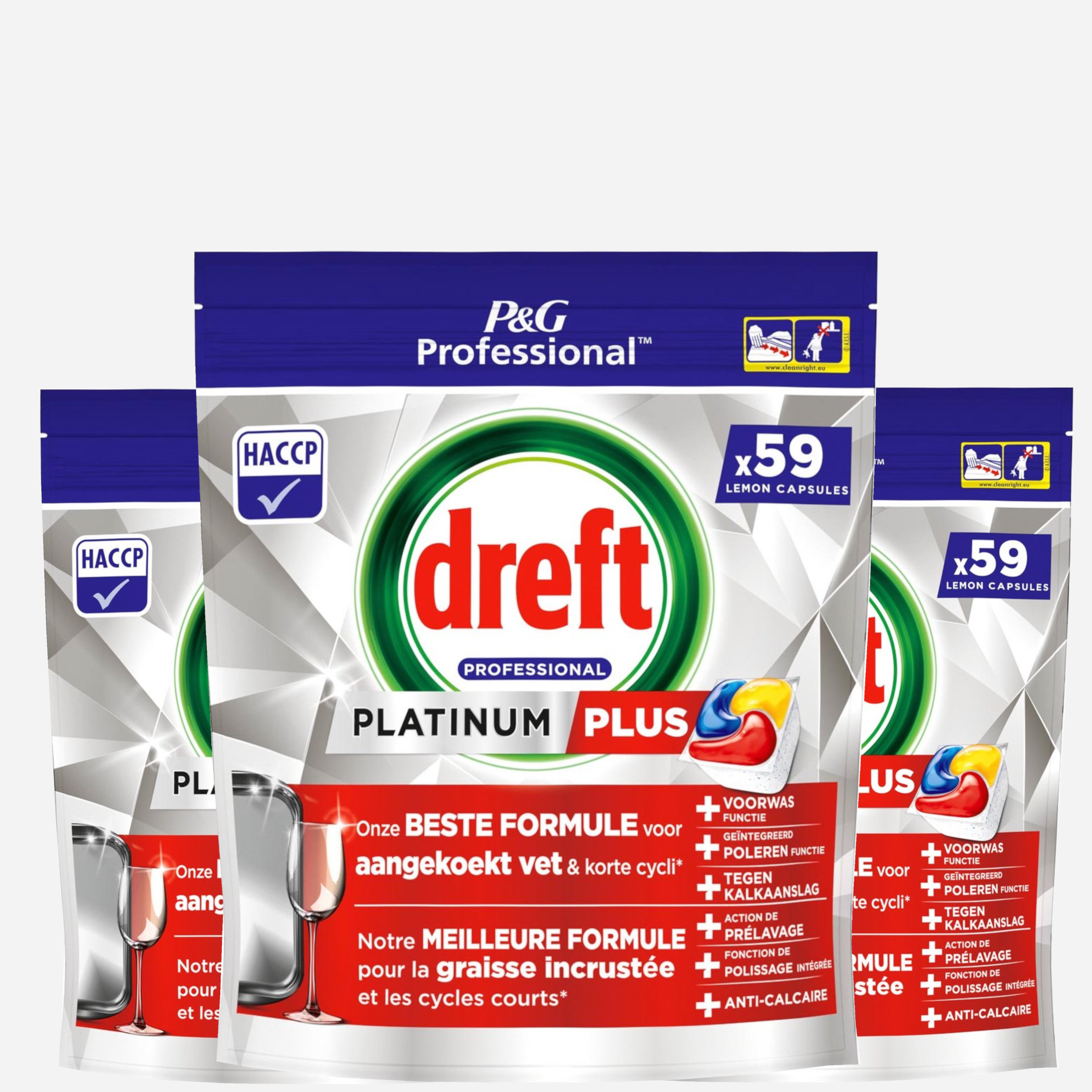 Dreft Platinum Plus Lemon All in 1 - 177 vaatwastabletten
