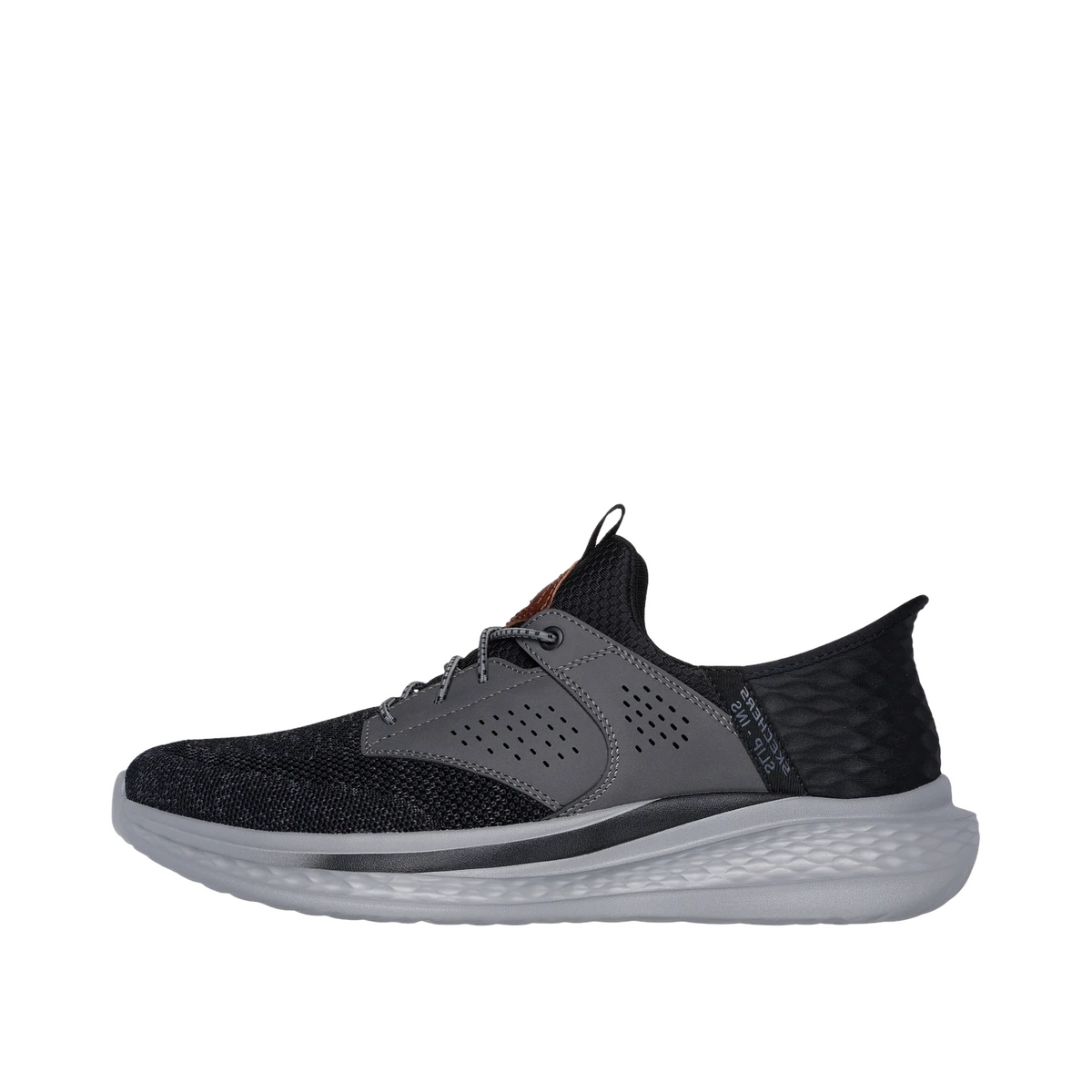 Skechers Slip-ins Relaxed Fit Slade - Caster "Black/Grey" | 210889BKGY