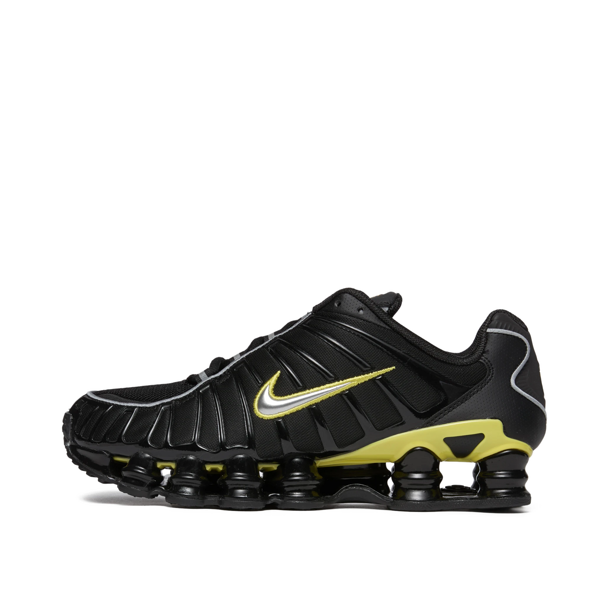 Nike Shox TL Black Dynamic Yellow Metallic Silver