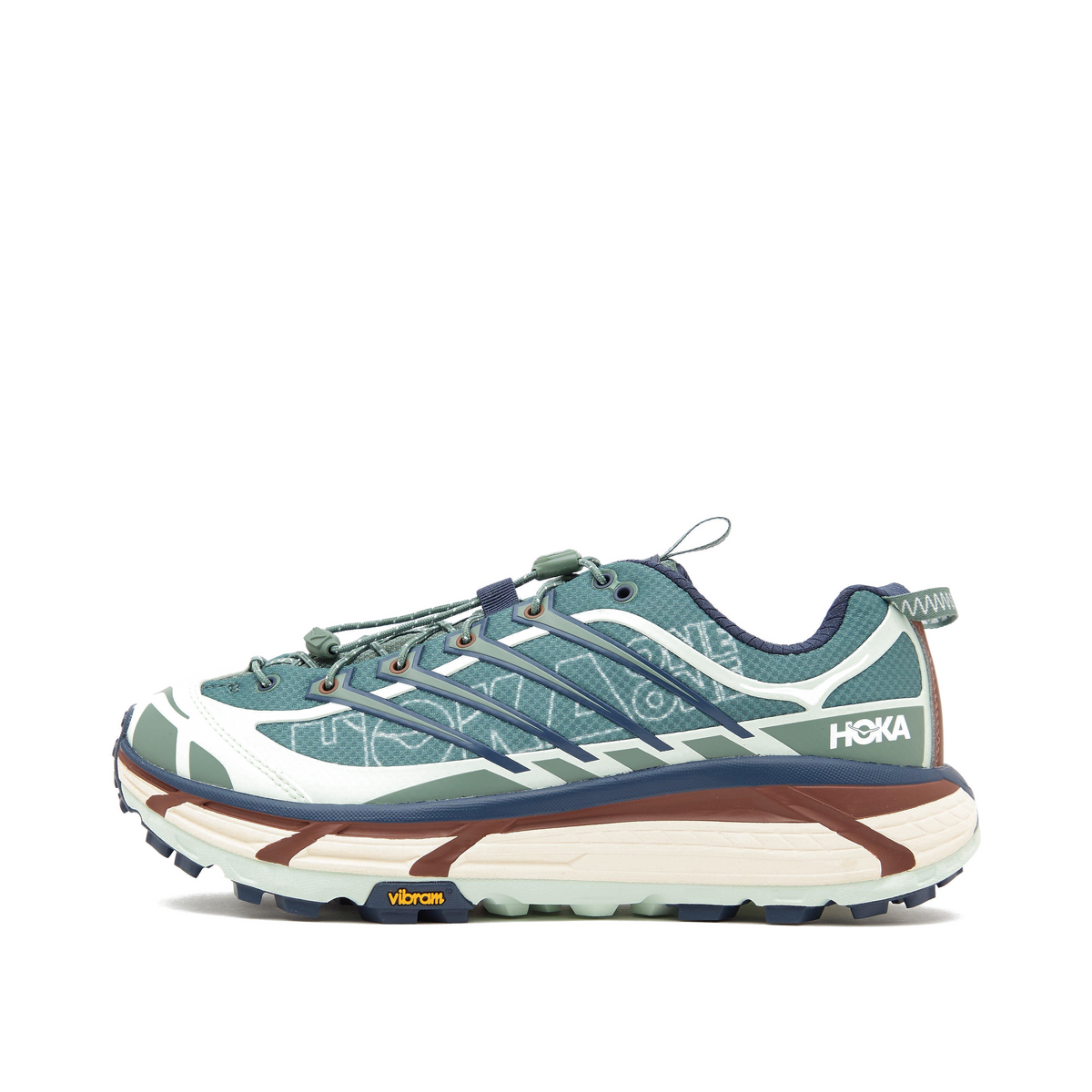 HOKA Mafate Three 2 Wordmark "Fern/Varsity Navy" | 1175490FVY