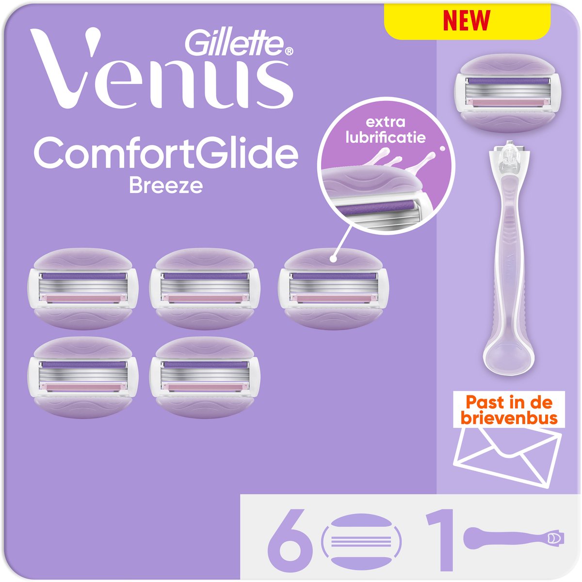 Gillette Venus Comfortglide Breeze - 1 Scheermes - 6 Scheermesjes