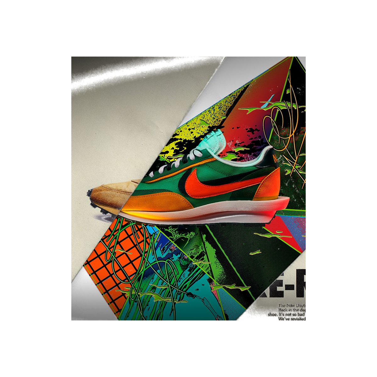 Nike LD Waffle sacai Green Gusto