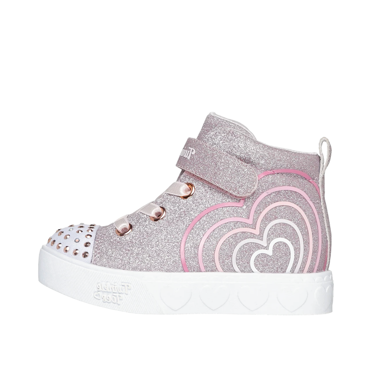 Skechers Twinkle Toes Heart Steps - Heart Glow "Rose Gold" | 314623NRSGD