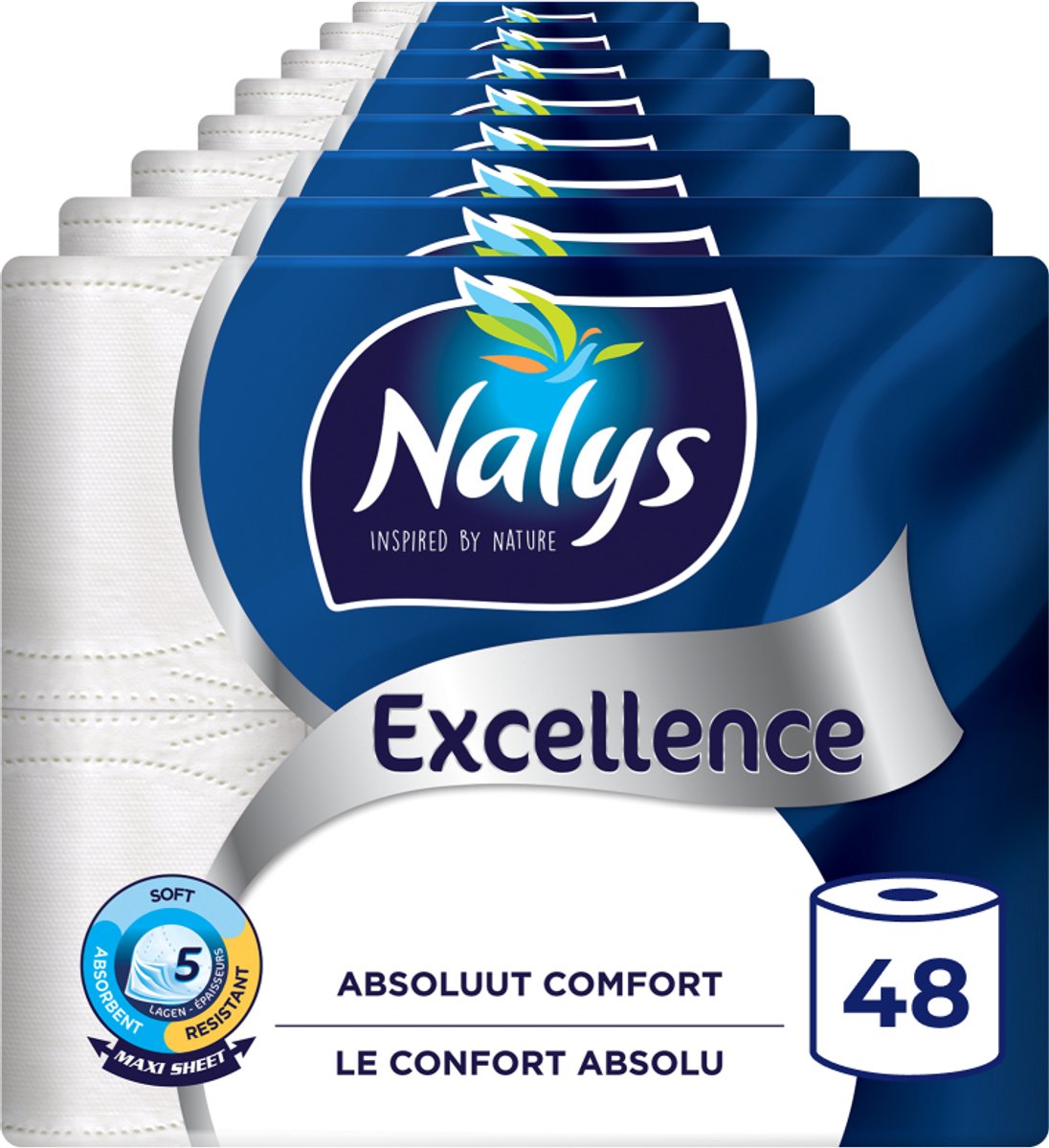 Nalys Excellence toiletpapier 5-laags - 48 rollen