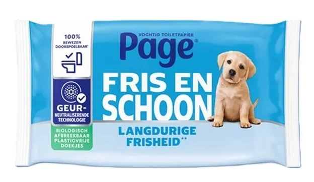 Page Fris en Schoon vochtig toiletpapier - 74 vellen