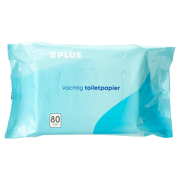 Plus vochtig toiletpapier fris 80 stuks