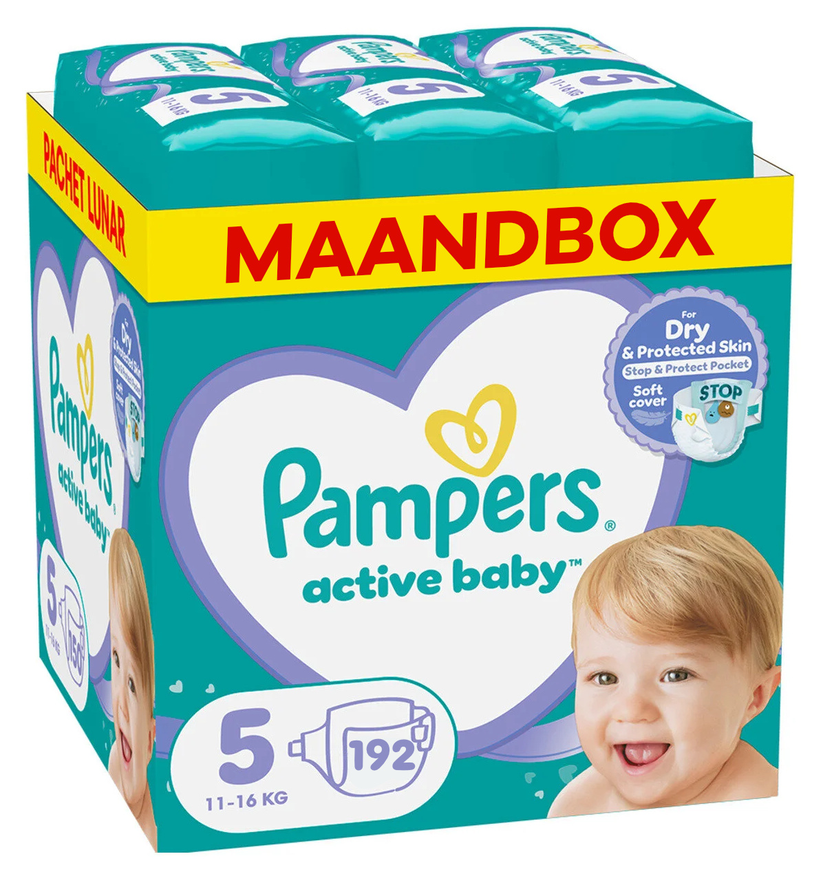 Pampers Active Baby Dry luiers maat 5 - 192 stuks