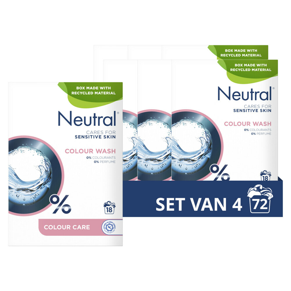 Neutral waspoeder voor bonte was - 72 wasbeurten