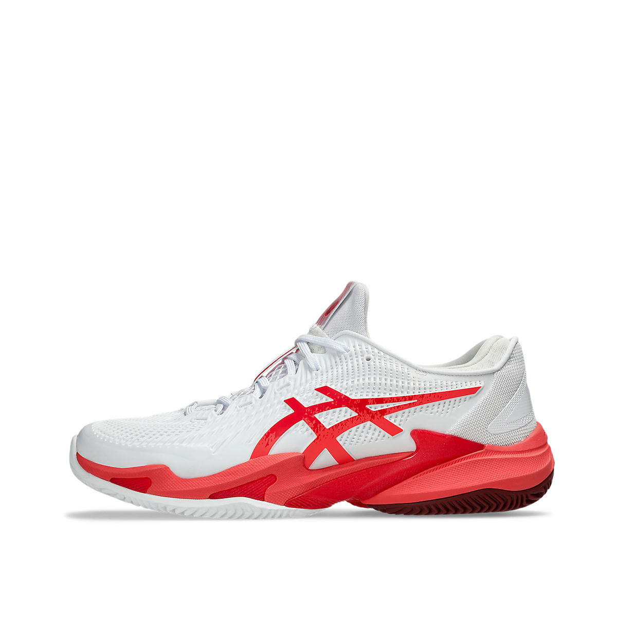 ASICS Court FF 3 Novak Clay "White/Electric Red" | 1041A521-966
