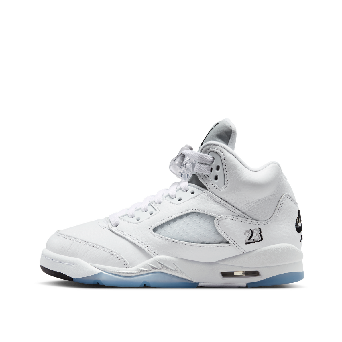Air Jordan 5 Retro (GS) "White/Black-Metallic Silver" | HQ7980-103