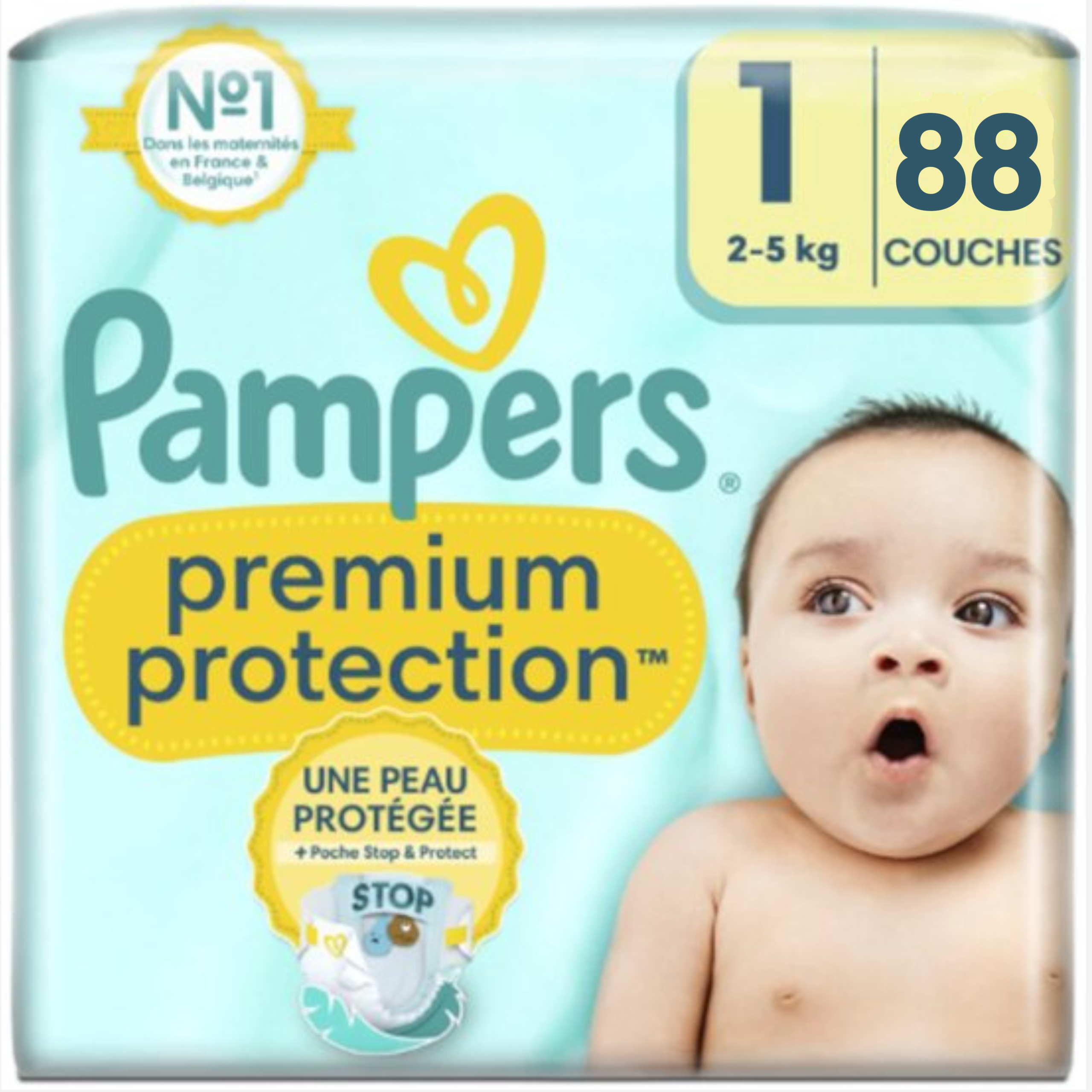 Pampers Premium Protection luiers maat 1 - 88 stuks
