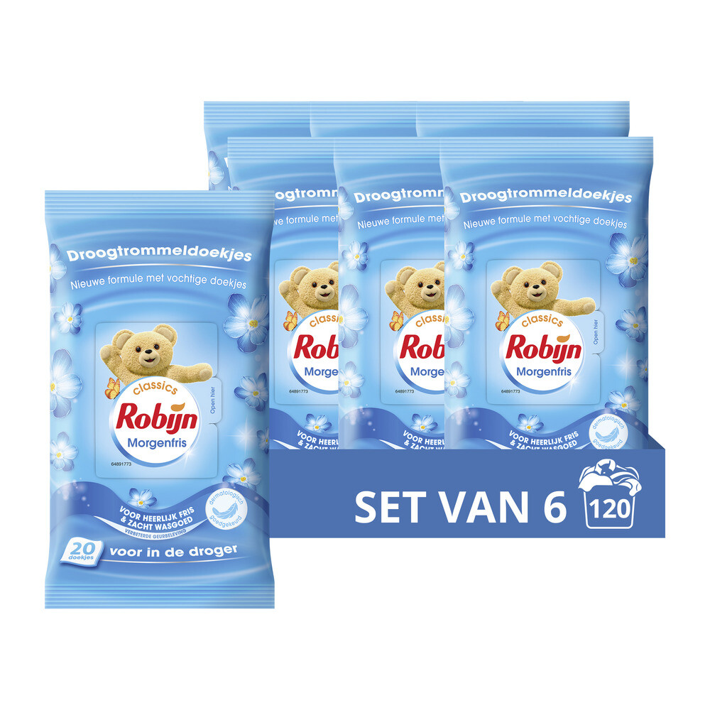 Robijn Morgenfris Droogtrommeldoekjes - 120 stuks