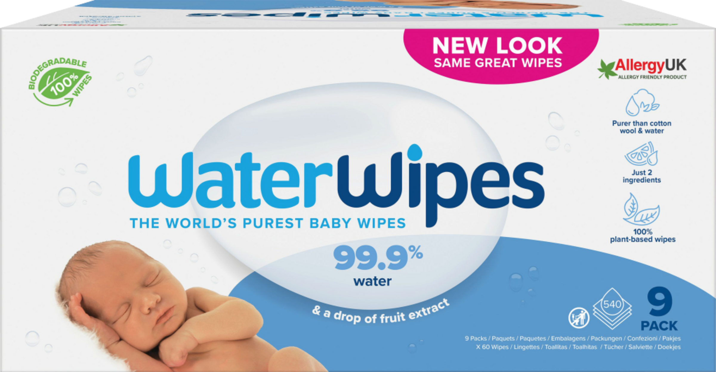 Waterwipes Babydoekjes 9-pak 540 stuks