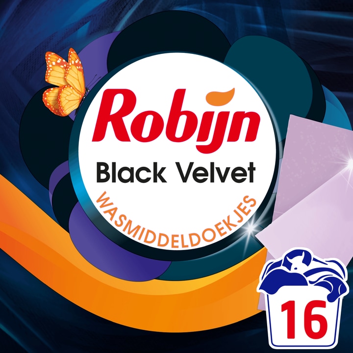 Robijn Classics Wasmiddeldoekjes Black Velvet wasmiddel - 16 wasbeurten
