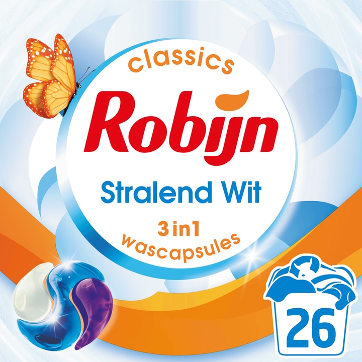 Robijn Classics 3-in-1 Stralend Wit wascapsules - 26 wasbeurten