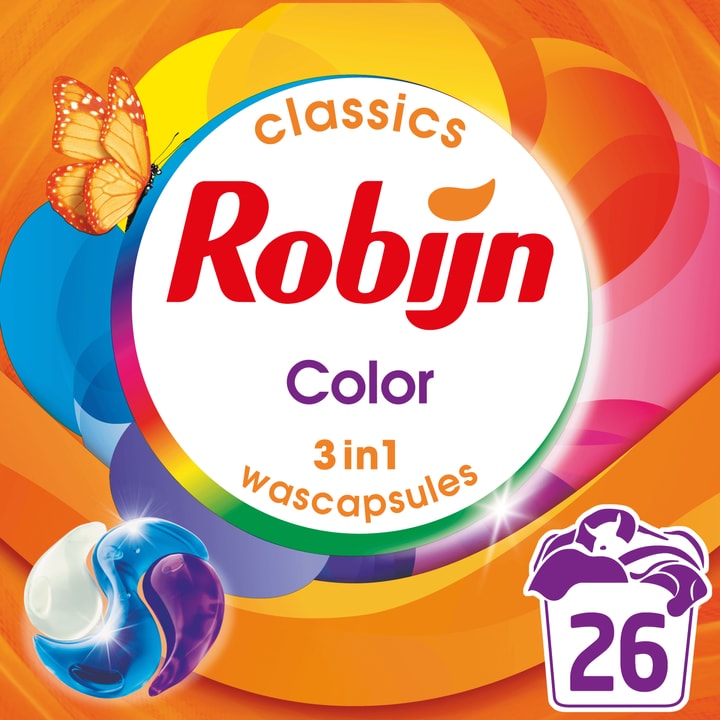 Robijn Classics 3-in-1 wascapsules voor bonte was - 26 wasbeurten