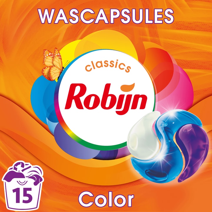 Robijn Classics 3-in-1 Bonte was wascapsules - 15 wasbeurten