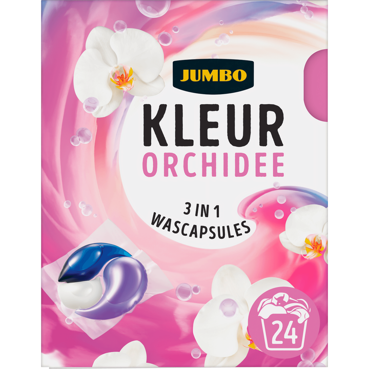 Jumbo 3 in 1 kleur orchidee wascapsules - 24 wasbeurten
