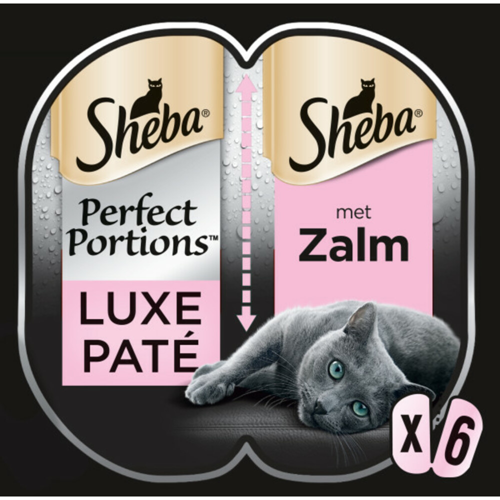 Sheba Perfect Portions Kattenvoer Natvoer Luxe Zalmpaté 112,5 gr