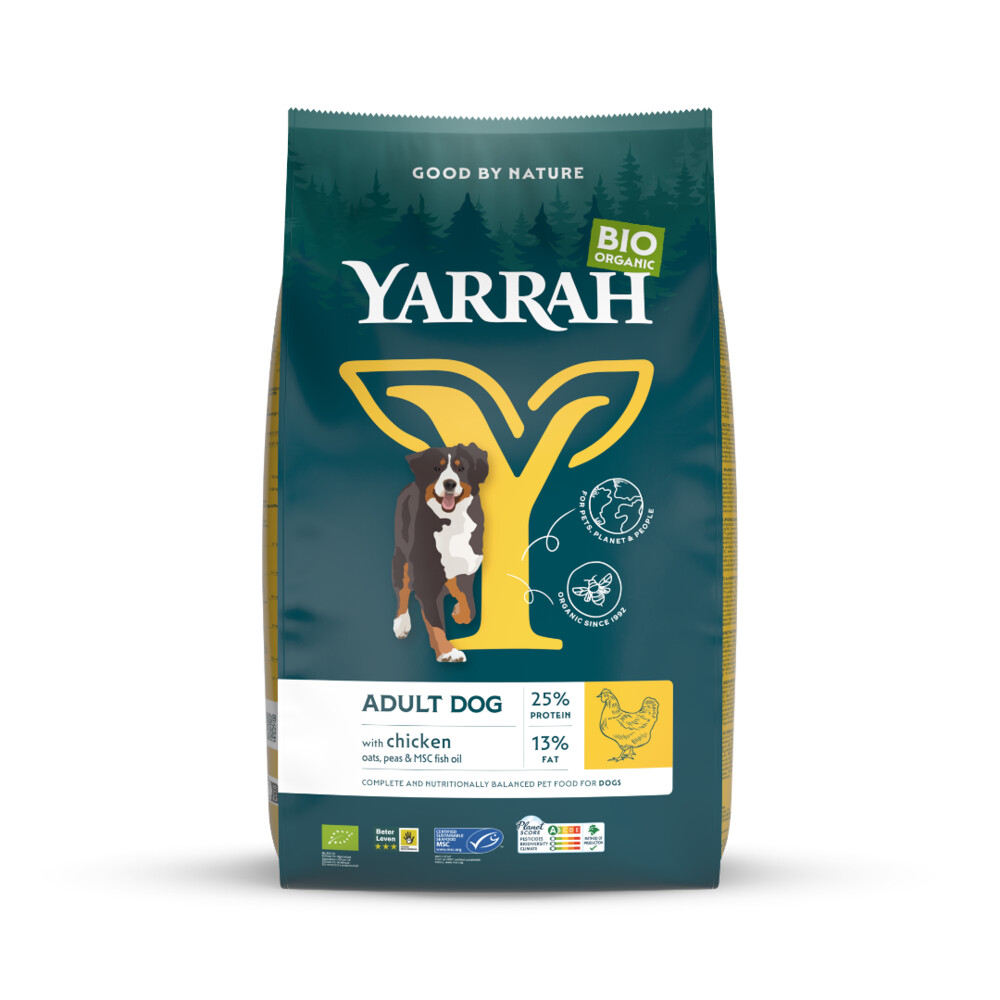 Yarrah biologisch hondenvoer volwassen kip 15 kg