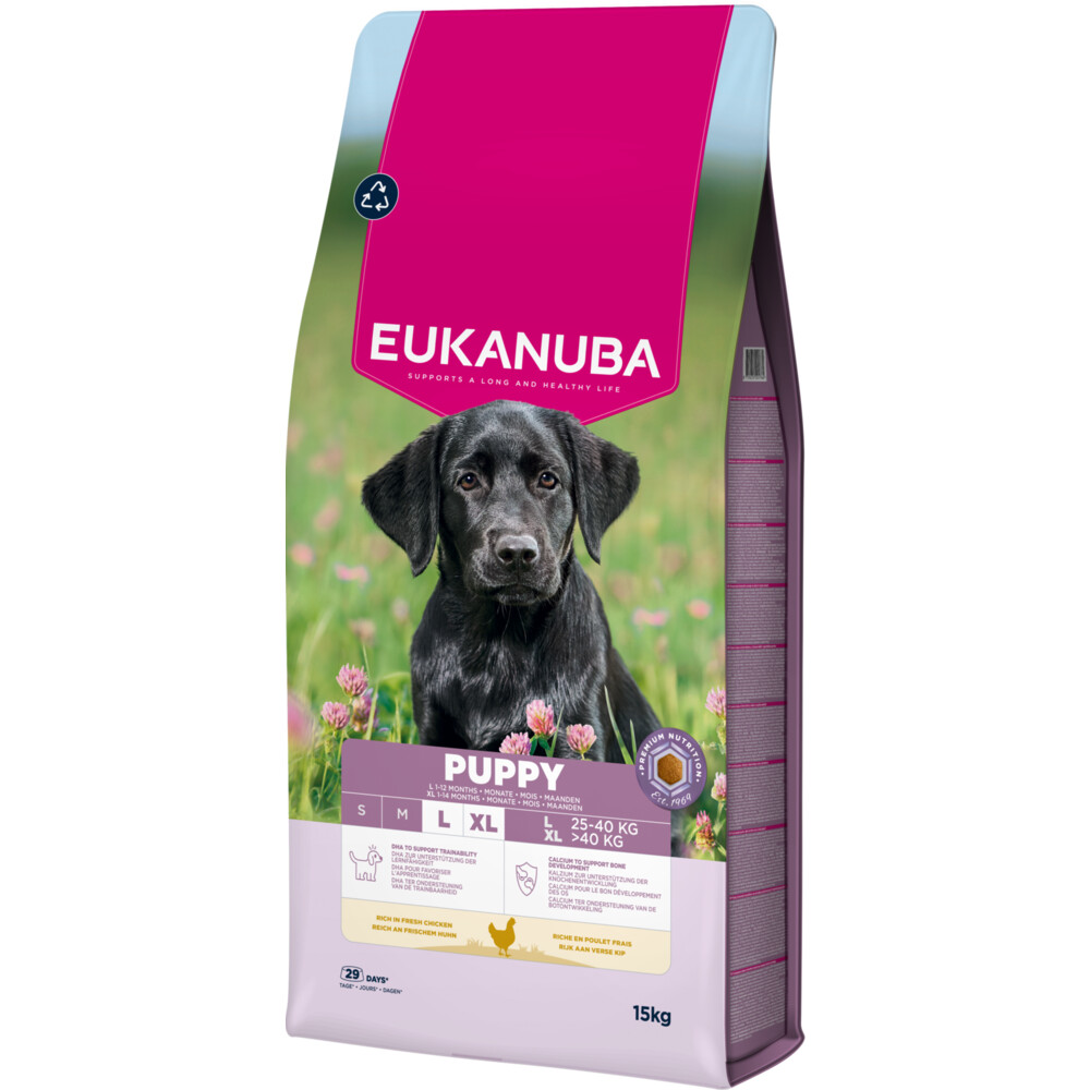 Eukanuba hondenvoer droog Life Care puppy voor grote rassen kip 15 kg