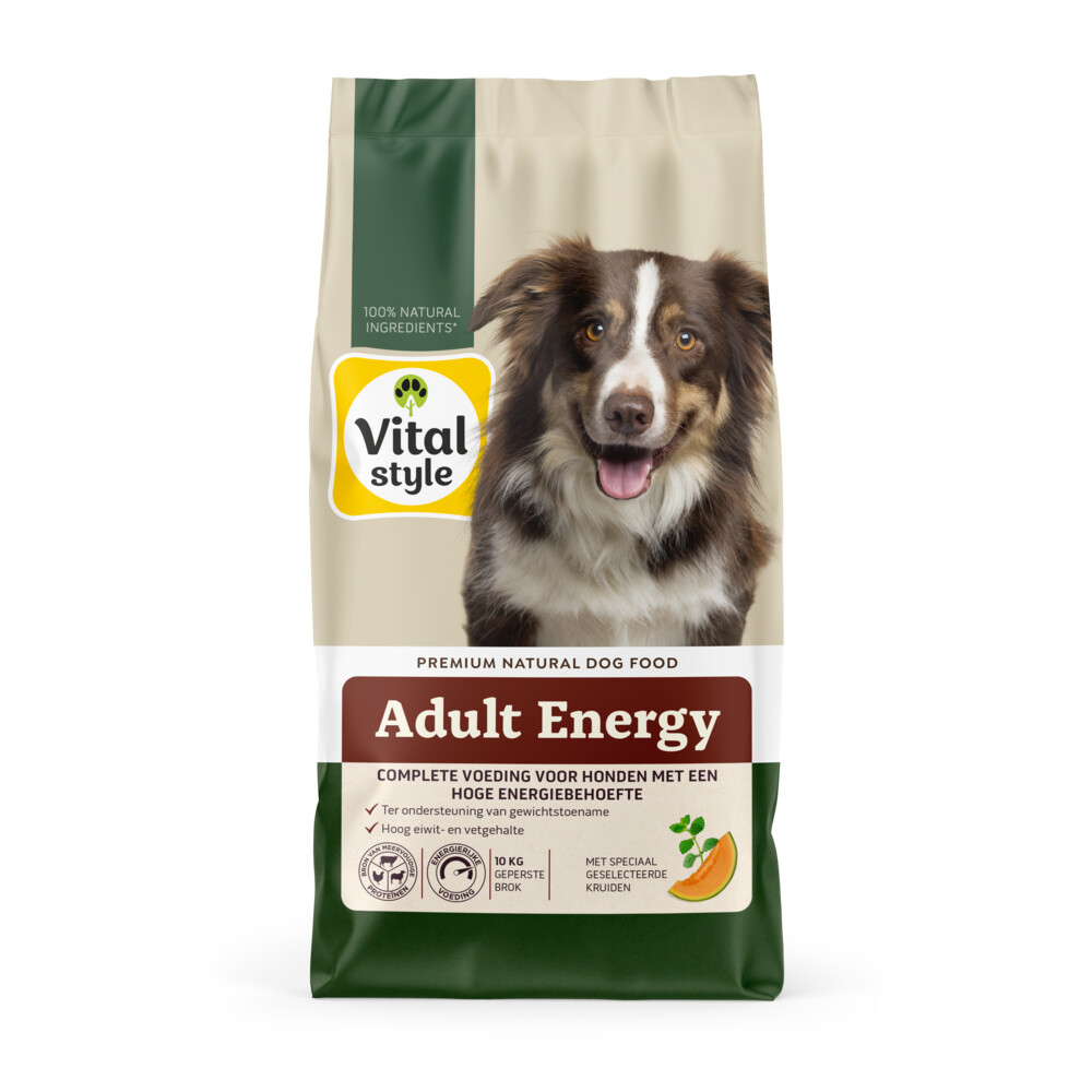 Vitalstyle volwassen energie hondenvoer 10 kg