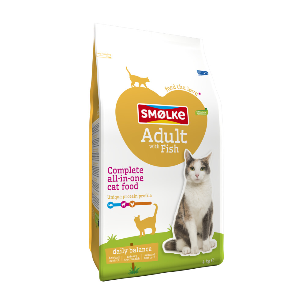 Smolke kattenvoer volwassen vis 4 kg