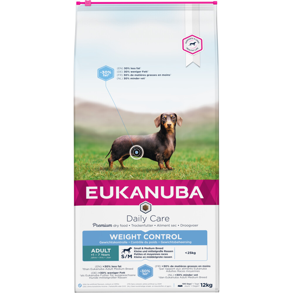 Eukanuba droog hondenvoer Daily Care Weight Control Small 12 kg