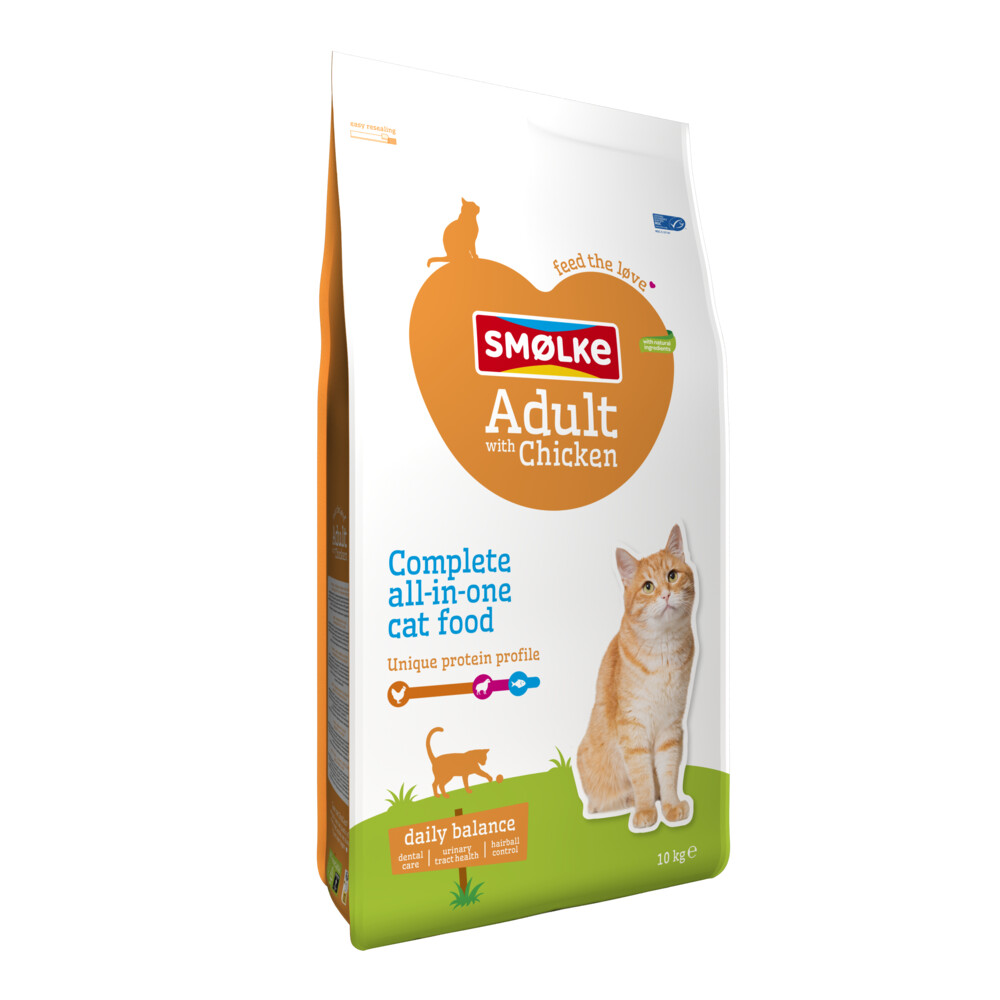 Smolke Kattenvoer Volwassen Kip 10 kg