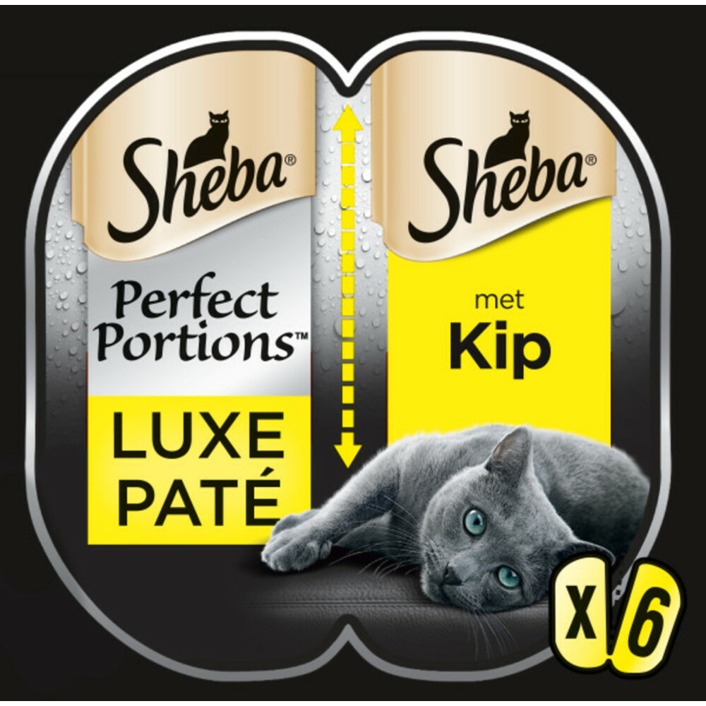 Sheba Perfect Portions Adult kattenvoer natvoer luxe kippaté 112,5 gram