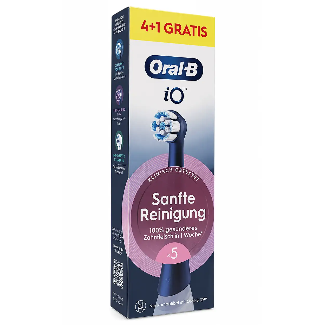 Oral-B iO Gentle Care zwarte opzetborstels - 5 stuks