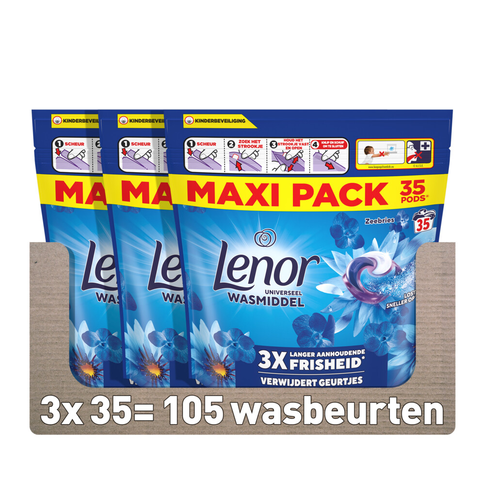 Lenor All-in-1 Zeebries wascapsules - 105 wasbeurten