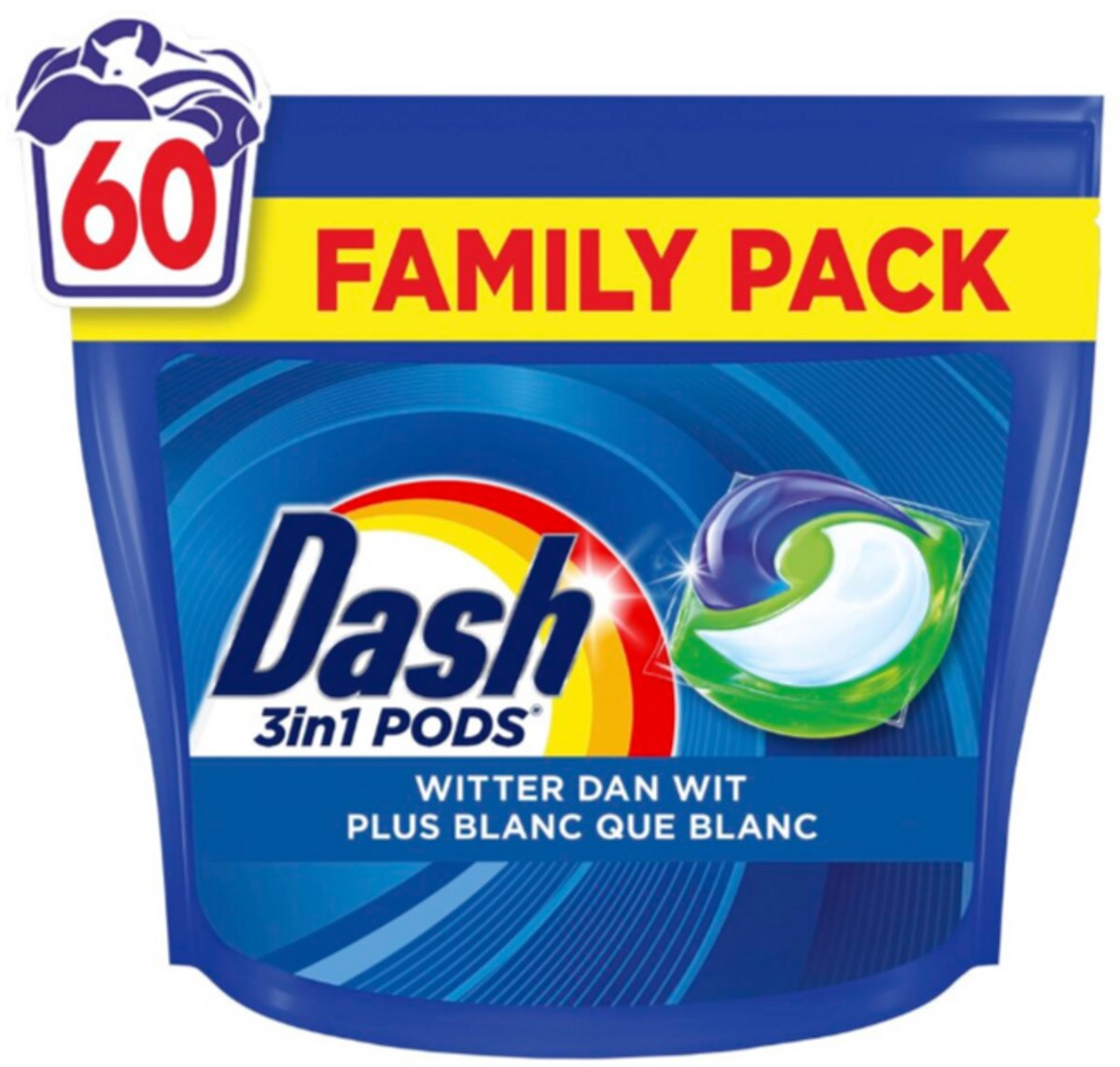 Dash Witter dan Wit wascapsules - 60 wasbeurten