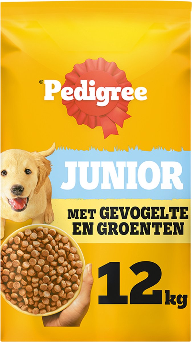 Pedigree Junior hondenbrokken gevogelte en groenten 12 kg