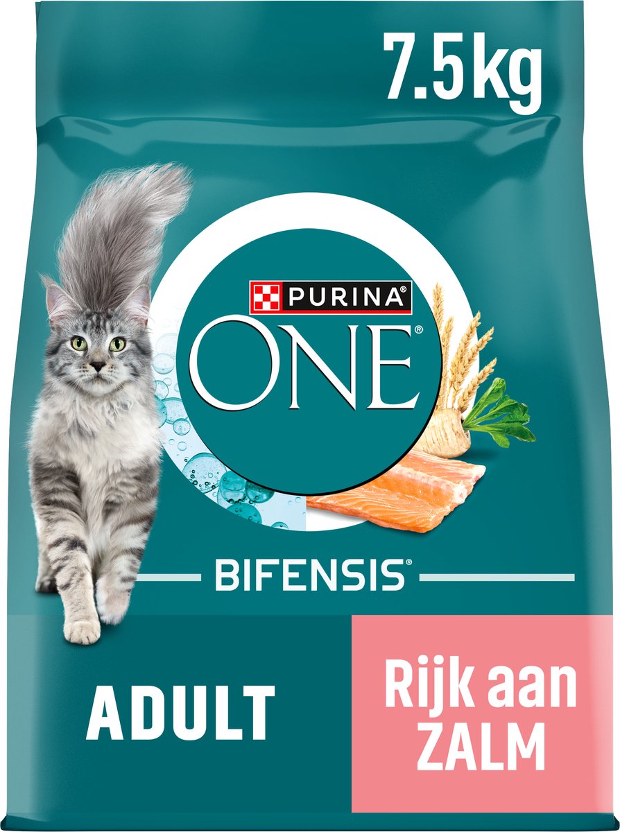 Purina ONE droog kattenvoer Adult zalm 7,5 kg