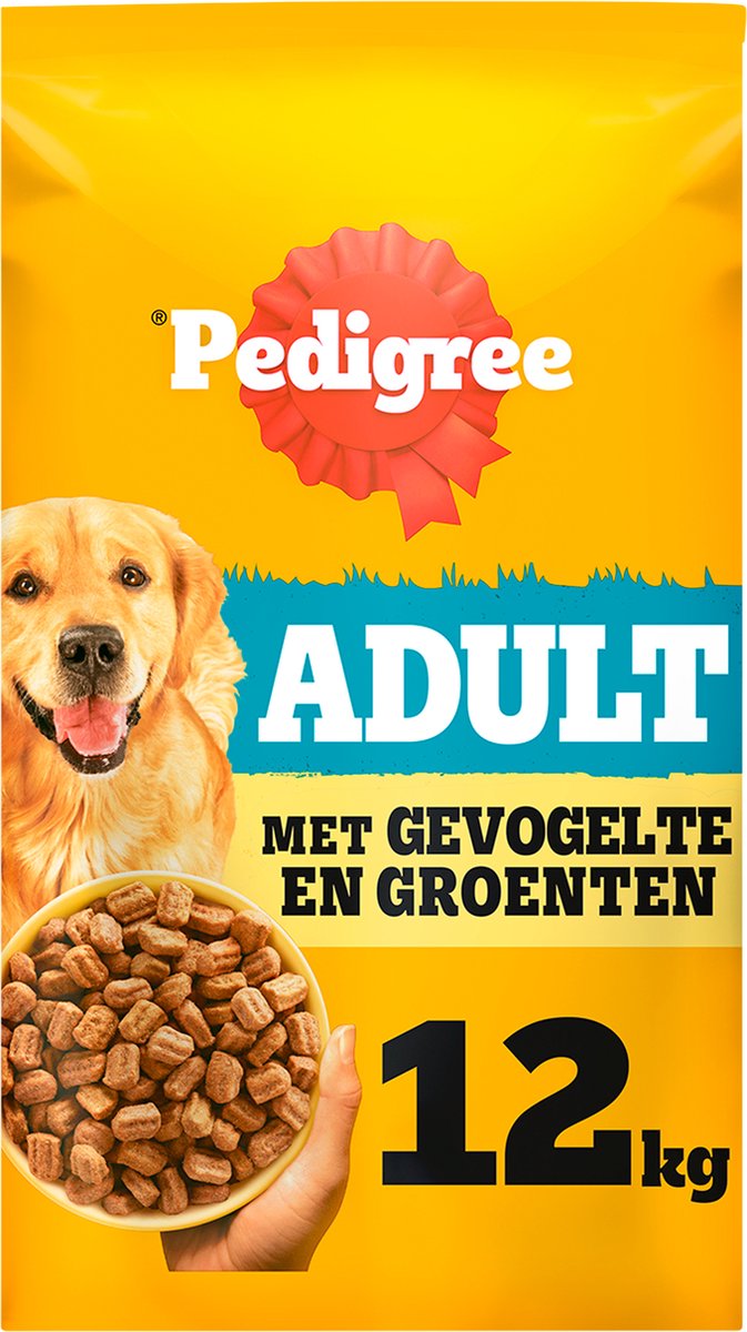 Pedigree Volwassen Hondenbrokken Gevogelte en Groenten 12 kg