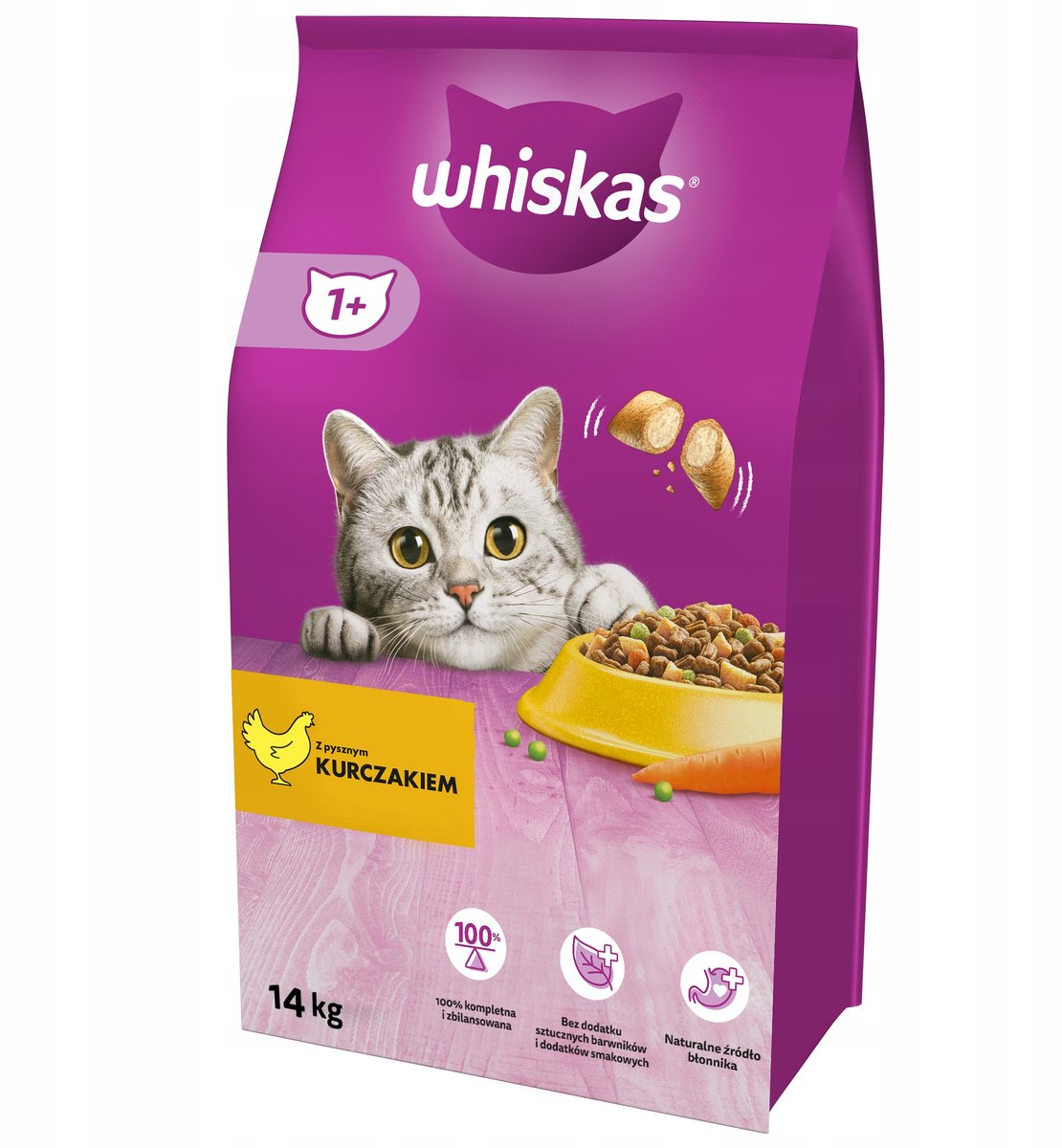 Whiskas - Volwassen - Droogvoer met kip en groenten - 14kg