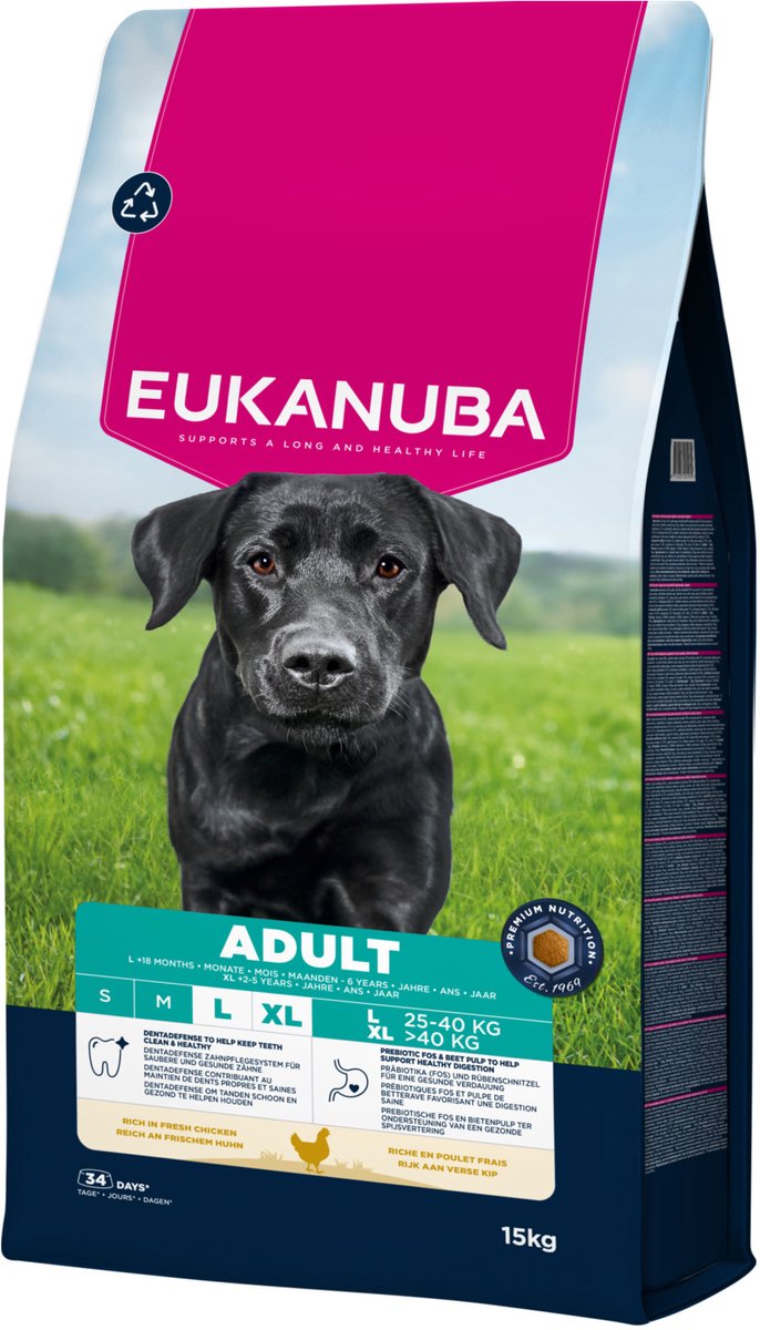 Eukanuba hondenvoer droog Life Care Dog Adult Large kip 15 kg