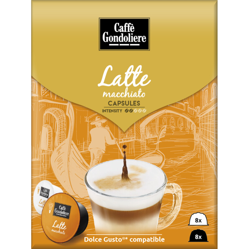 Caffé Gondoliere Latte Macchiato Dolce Gusto cups - 16 stuks