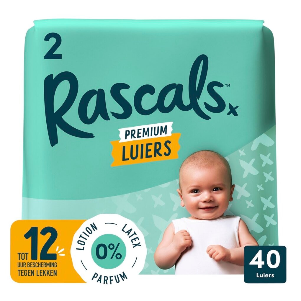 Rascal + Friends Premium luiers maat 2 - 40 stuks