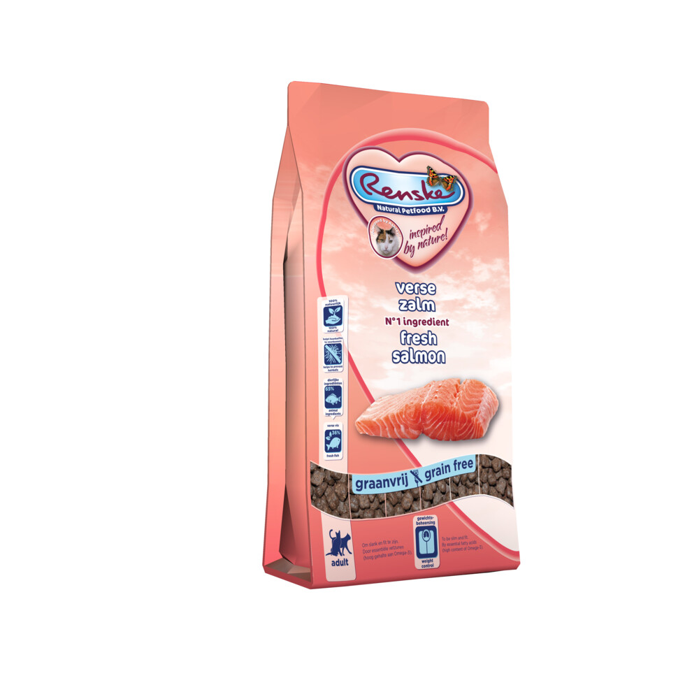 2x Renske Super Premium Adult Kattenvoer Zalm 6 kg