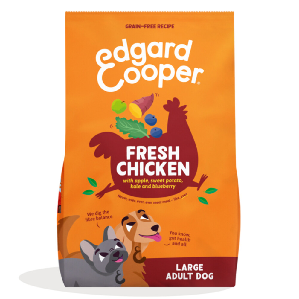 2 stuks Edgard & Cooper Hondenvoer Droog Scharrelkip 12 kg