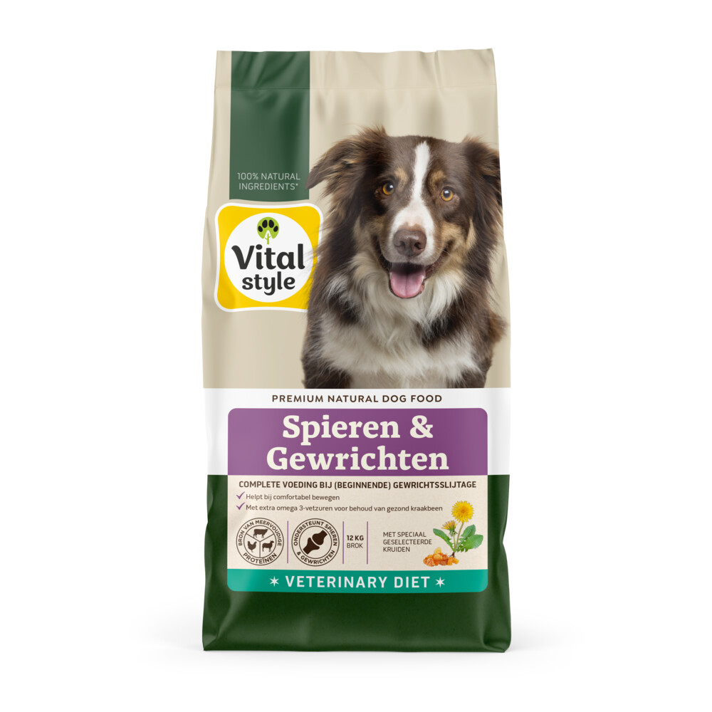 2 stuks Vitalstyle spier & gewricht hondenvoer 12 kg