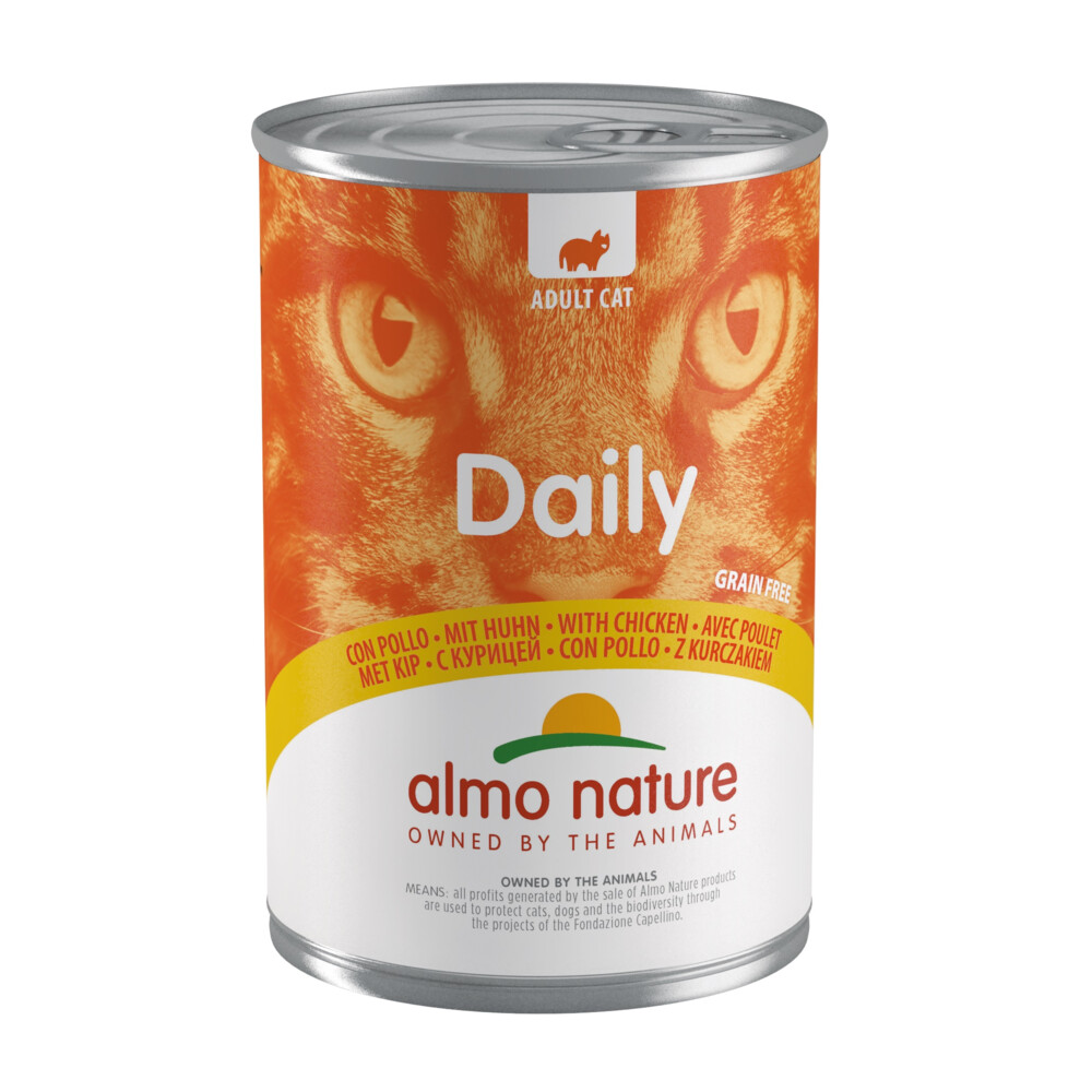 24 stuks Almo Nature Daily Menu nat kattenvoer kip 400 gr