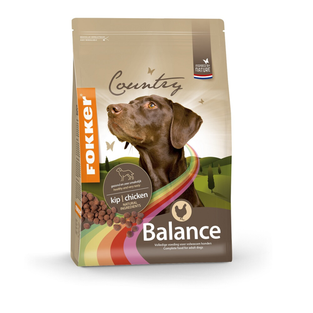 3 stuks Fokker Country Balance Hondenvoer 2,5 kg