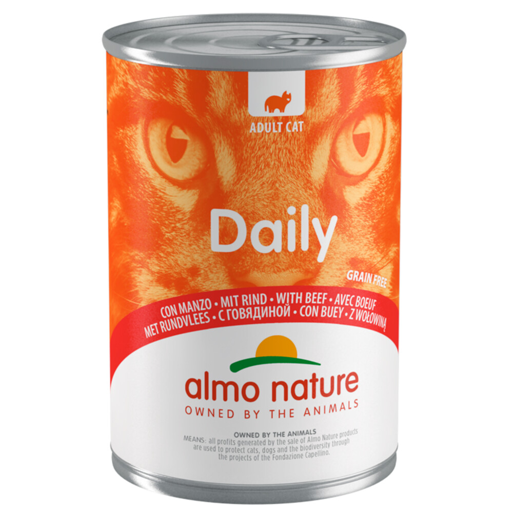 48x Almo Nature Daily Menu nat kattenvoer rund 400 gr